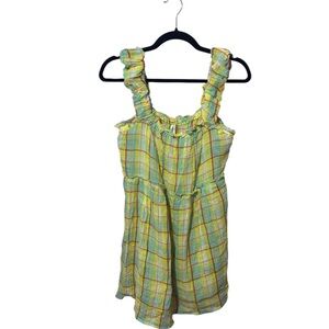 Anthropologie Yellow Plaid Dress
